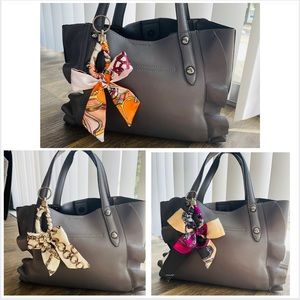 Pack3 Key Holder Leather Bag Women Chain Keychain Pendant Ring Car Handbag Charm